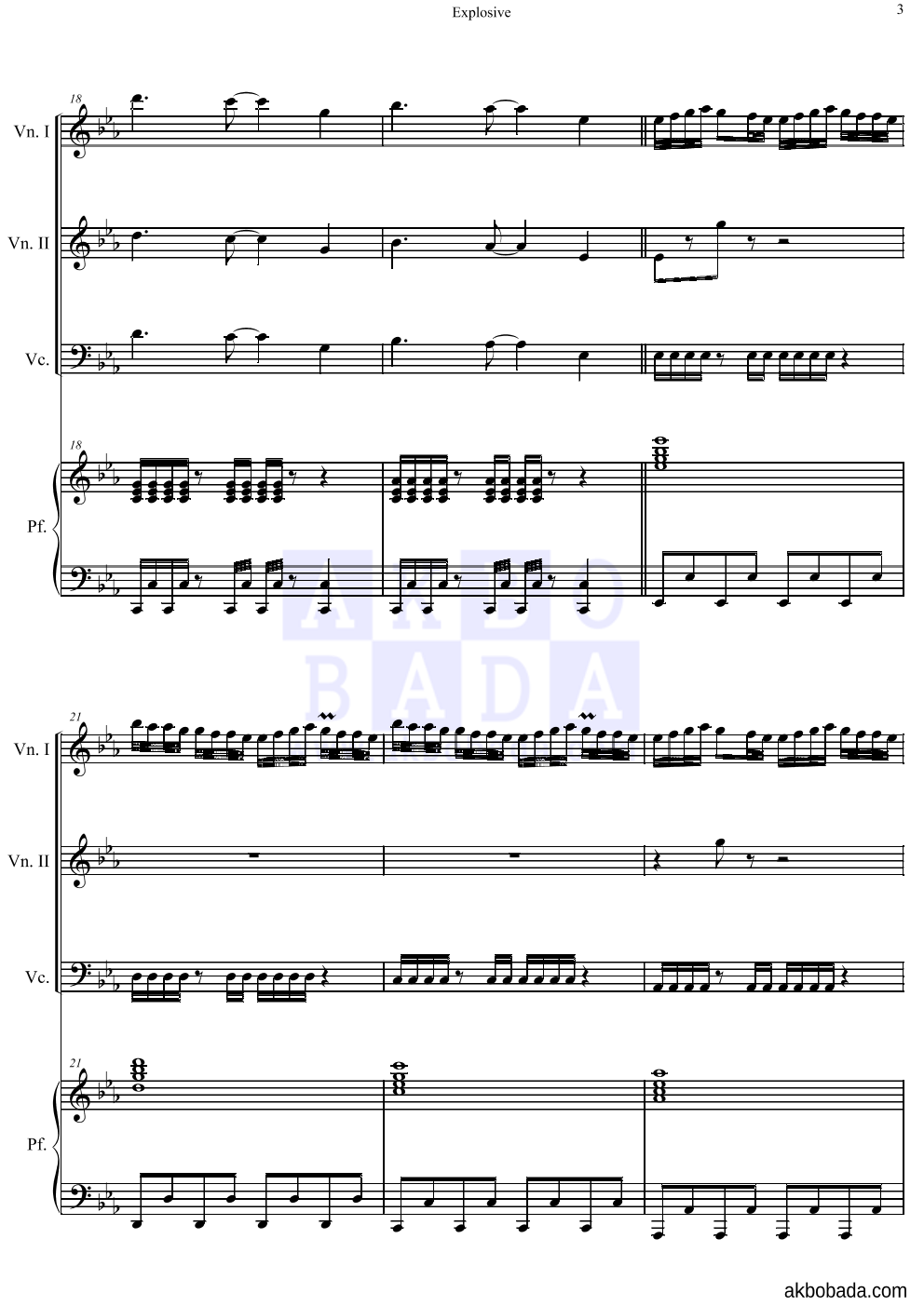 Bond(본드) - Explosive 편성Ⅰ 악보 