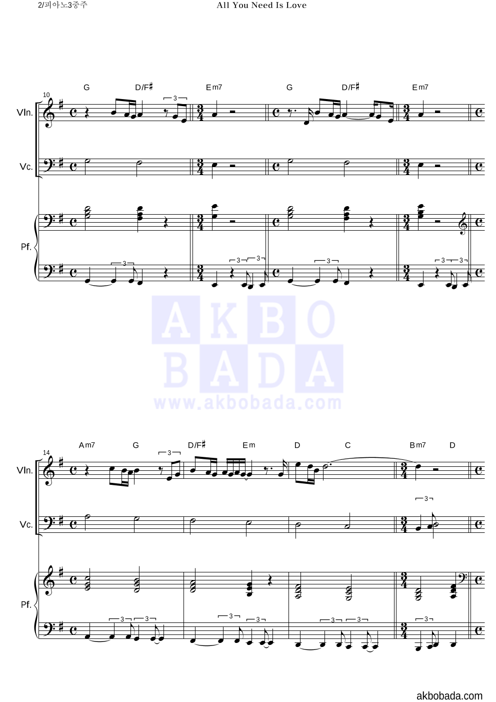 Lynden David Hall All You Need Is Love 악보 악보바다