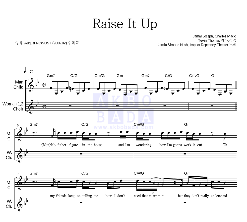 Jamia Simone Nash - Raise It Up 듀엣 악보 